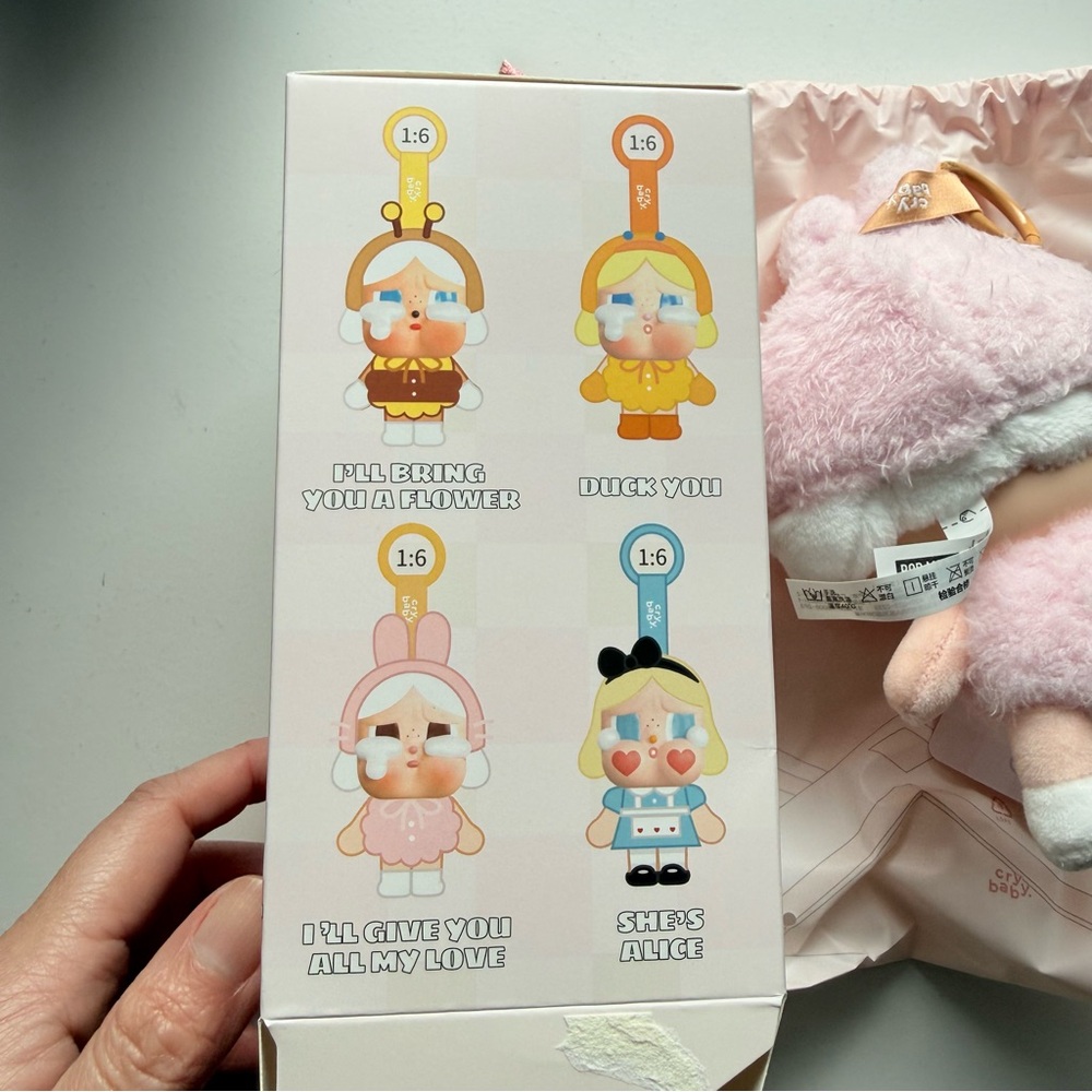 OPEN BOX Pop Mart Crybaby Crying Again I’ll Give You All My Love Plush Bunny - Picture 8 of 9